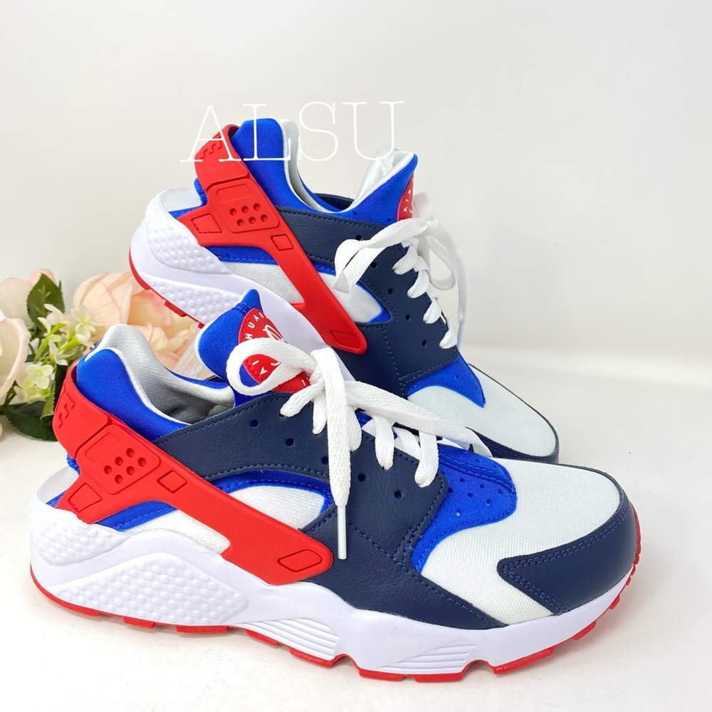 NikeID Custom Air Huarache Run White Blue Red W - Picture 2 of 8